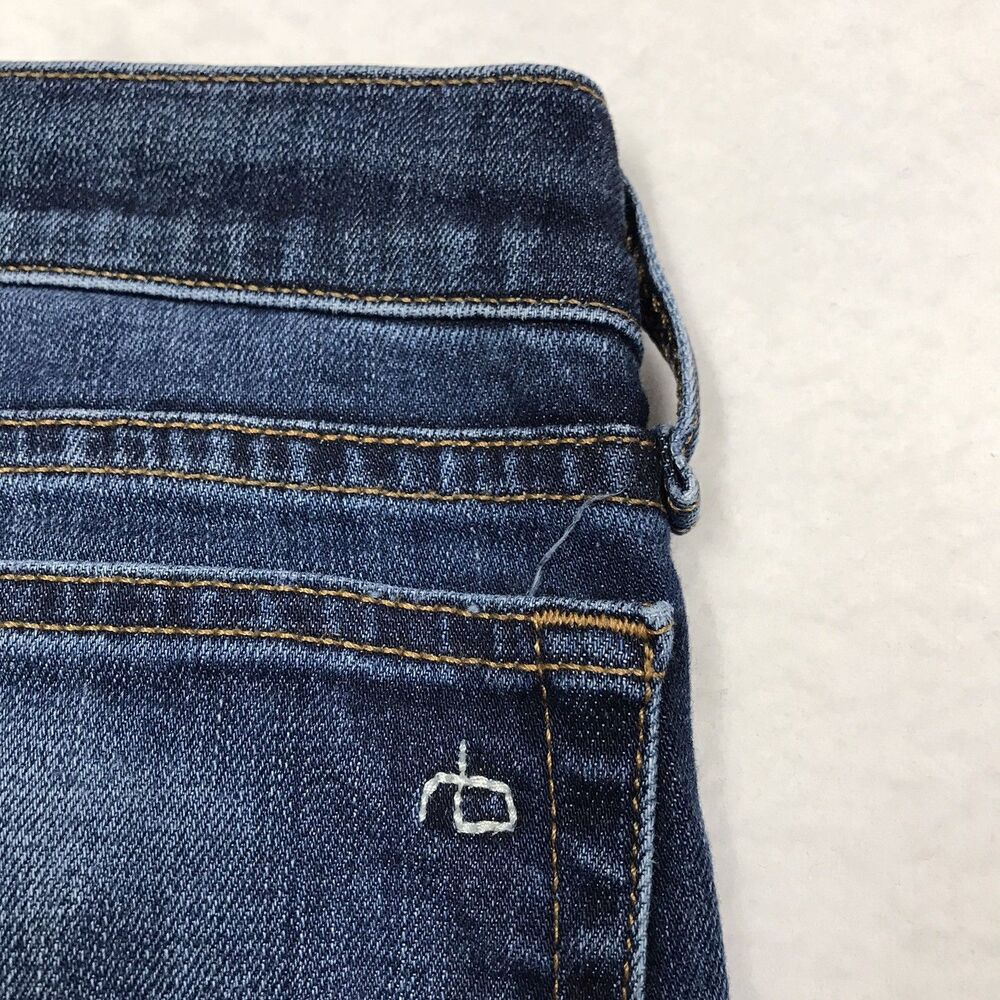 RAG & BONE Dre Jeans Women 28 (32x29) Slim Boyfriend Dark Whiskered Stretch - Picture 11 of 16